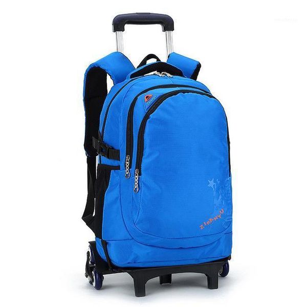 

latest removable children school bags with 3 wheels stairs kids big boy trolley schoolbag luggage book bags wheeled backpack1