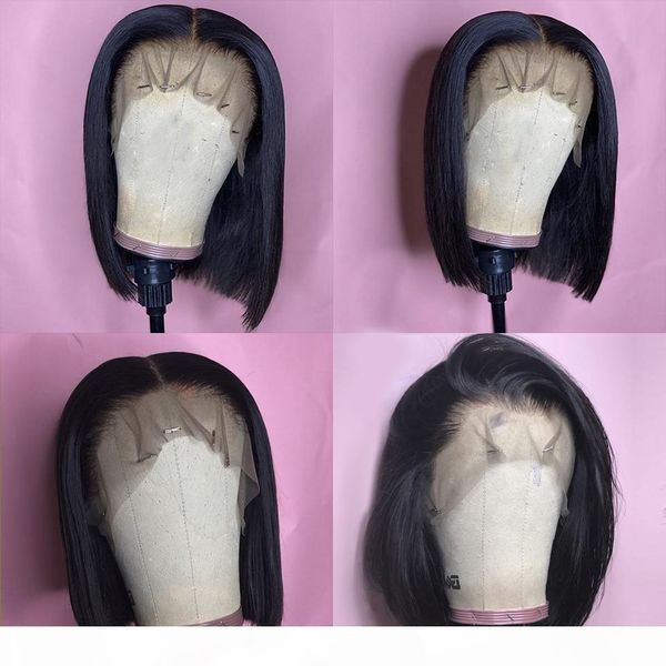 

body wave glueless full lace human hair wigs 250 density transparent 30 inch lace wig with baby hair fake scalp24, Black