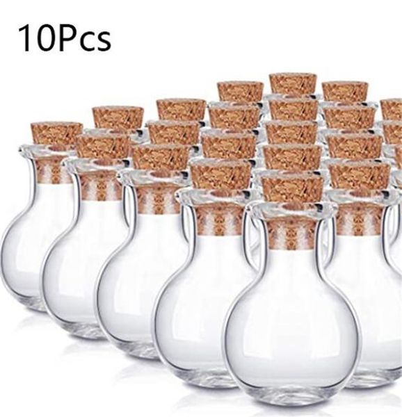 

cork wishing bottle small mini saffron glass jars transparent portable perfume floating packing bottles a bag of 10 new 7cr m2
