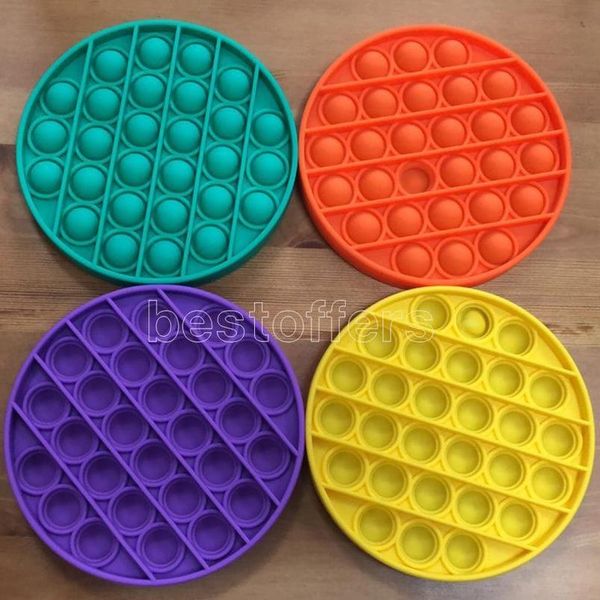 

pop it fidget toy sensory push pop bubble fidget sensory toy autism special needs anxiety stress reliever remark the colors dhl fast