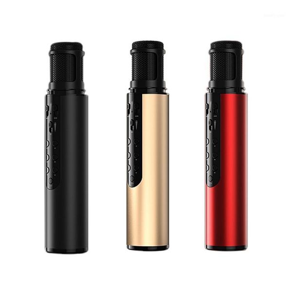 

microphones k1 wireless bluetooth microphone ic sound for live broadcast singing built-in card with speaker karaoke o mic1