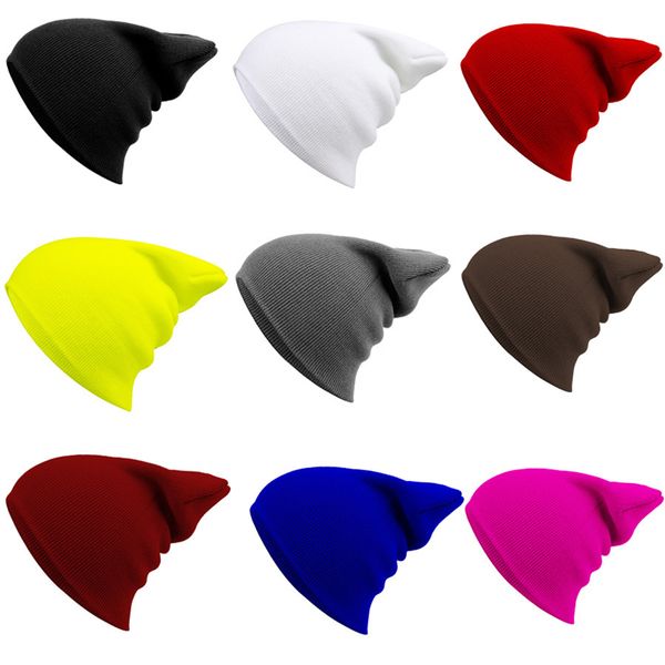 

men's and women's casual solid color warm woolen hats autumn and winter creative soft knitted hats new fashion designer caps, Blue;gray
