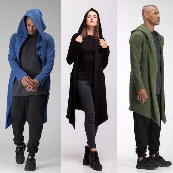 

women's jackets fashion women men long outwear cosplay hooded jacket burning man warm casual coat1, Black;brown