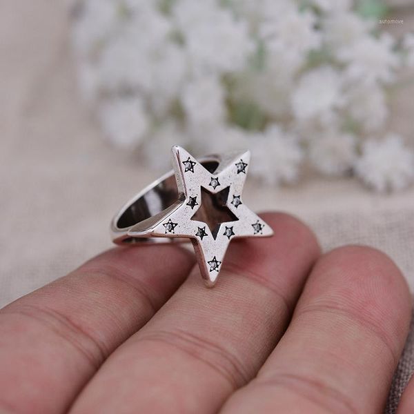 

new arrival 100% 925 sterling silver trendy star shiny crystal ladies engagement ring wholesale jewelry women never fade1, Golden;silver