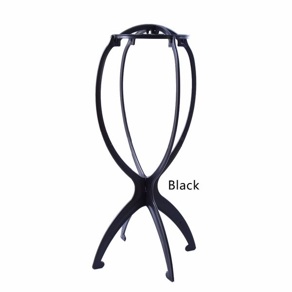 

1pc colorful ajustable wig stands plastic hat display wig head holders 18x36cm mannequin head/stand portable folding wig stand, White