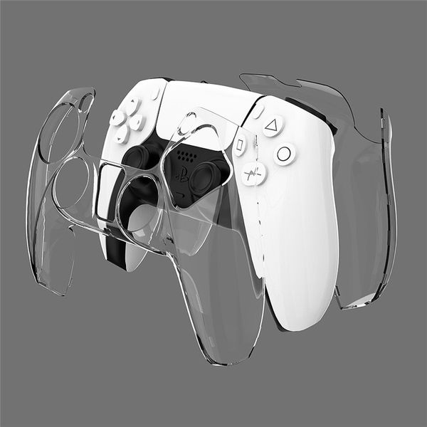 Venda quente Crystal Shell Game Controller Capa protetora para PS5 Vibration Joystick Gamepad Game Controller PlayStation5 com caixa de varejo