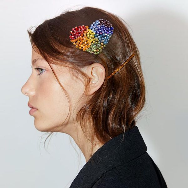 

hair accessories colorful rhinestone alloy clips for women sweet heart hairpins bows flower hairgirps barrette