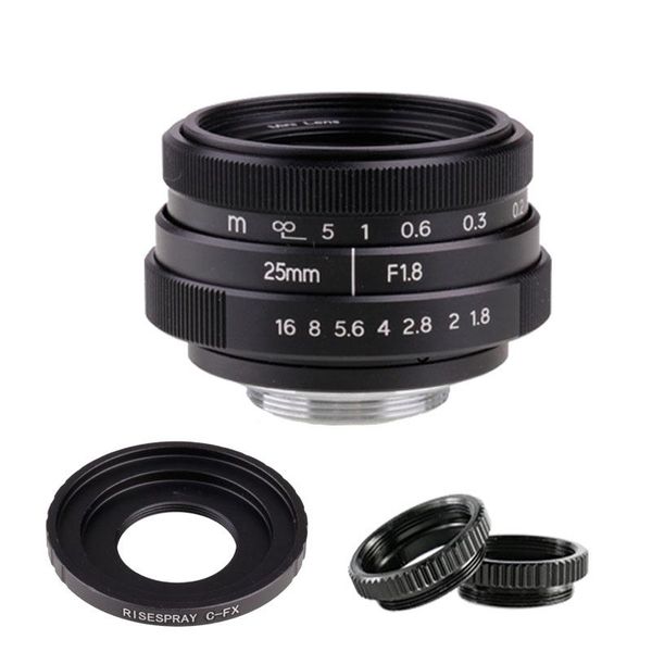 

new style fujian 25mm f1.8 c mount cctv camera lens ii for fuji fujifilm x-pro1 (c-fx) ing