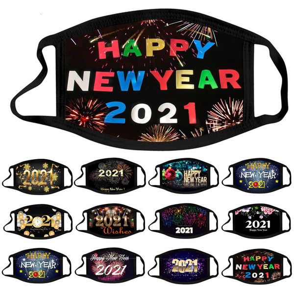 

factory price happy designer face mask men women cotton washable black mouth masks boys girls 2021 new year dustproof ha
