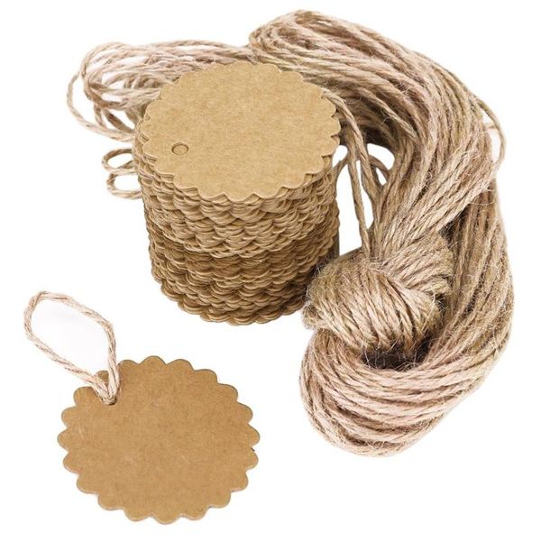 

100pcs christmas cards invitations christmas tree kraft paper wishing card linen home decoration decorations for home