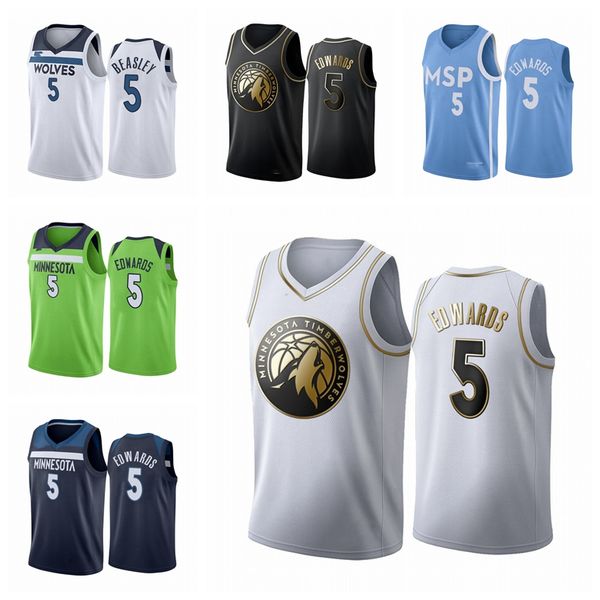 

anthony edwards minnesota timberwolves 2020-21 white association jersey, Black;red