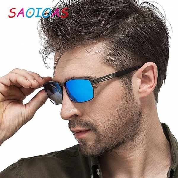 

SAOIOAS Men Vintage Hollow Design Frame Polarized Sunglasses Classic Brand Sun glasses Coating Len Driving Eyewear For Men/Women1, White;black