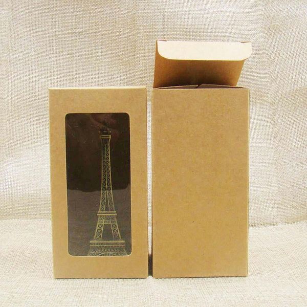 

7714cm популярный kraft paper window коробка упаковки подарки розничного пакета boxeswith clear пвх окно для конфет свадебного wmttsx lovesh