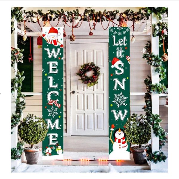 banner couplet home door porch shop christmas gate welcome xmas hanging signs nmfd