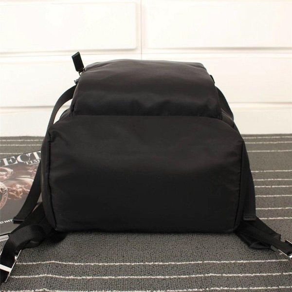 

p black nylon cloth travel backpack multi-functional schoolbag travel bag sports fashion brand large capacity backpack men, Black;red
