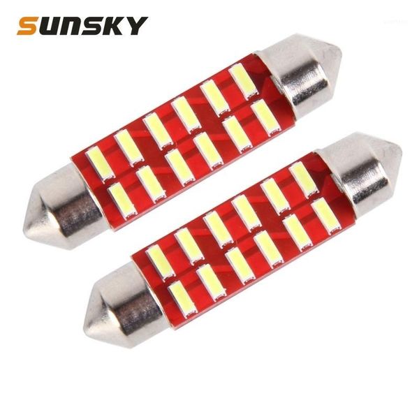

led car dome light 2 pcs dc 12v 2w 41mm 4014 bicuspid port no decoding car dome lamp led reading light with 12 lights1