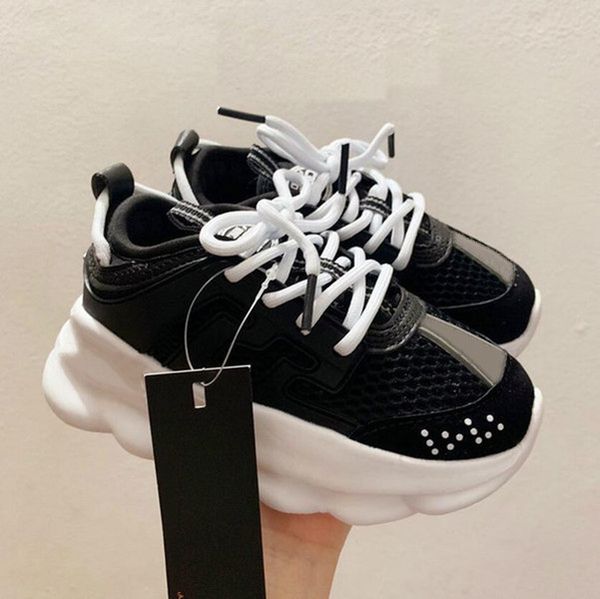 

action kids sneakers italy designer 2021 multi-color rubber suede leopard white print thick bottom boys girls shoes size 26-35, Black