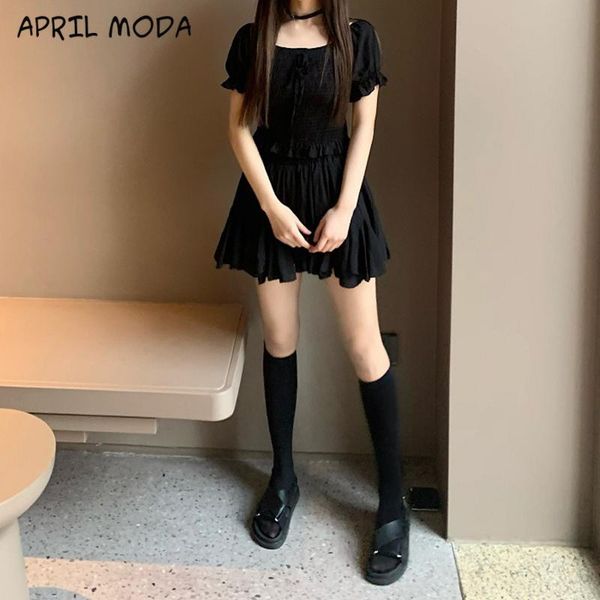 

2020 fashion summer kids baby girl clothes sets sleeveless solid + ruffle skirts outfits clothes dropship vintage new, Gray