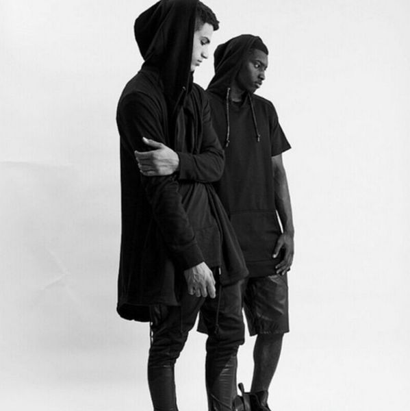 

men's sports fitness long solid assassin creed sweater cardigan cape coat spring and autumn, Gray