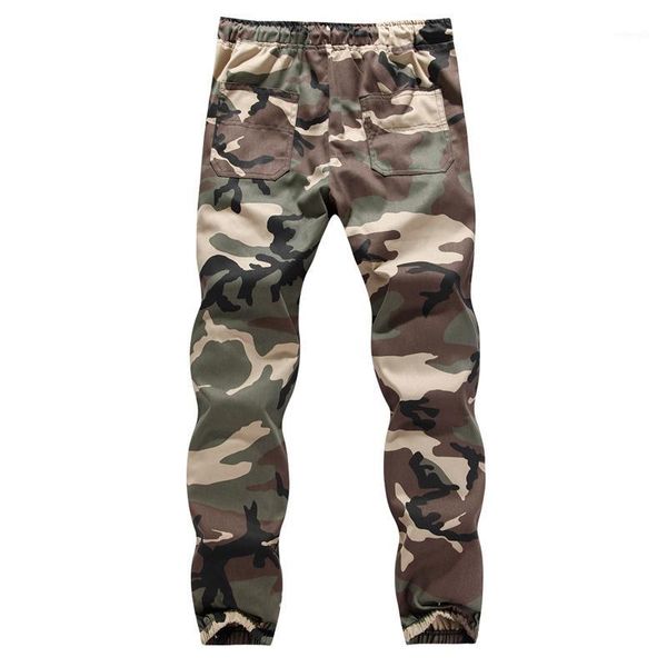 

new style men's large size camouflage casual pants fashion man elastic waist beam leg trousers large cargo1, Black