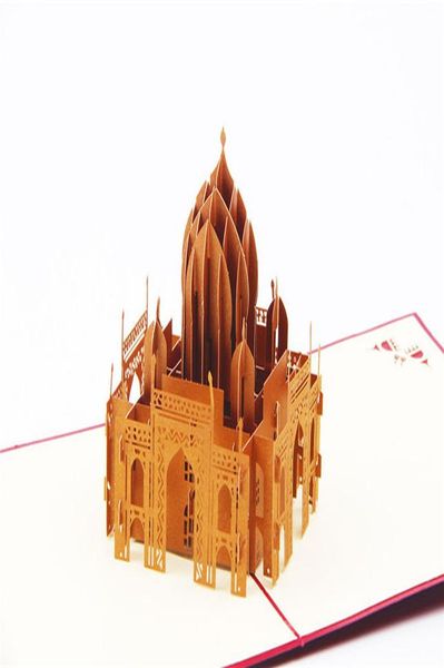 

3d лазерная вырезать ручной работы тадж mahal бумаги пригласительные открытки открытки бизнес фестиваль творческий подарок сувенир коллекции