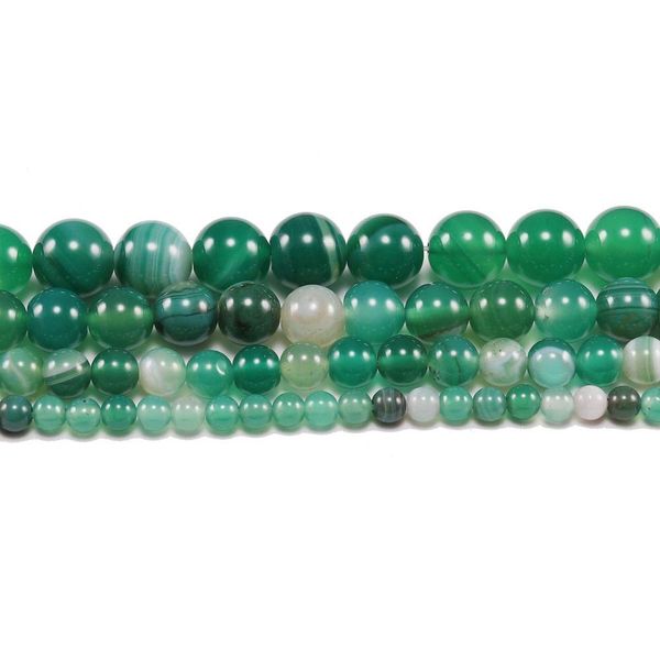 

bulk wholesale green stripe onyx agat round beads natural stone beads for jewelry making diy bracelets necklaces 4 6 8 10 h jllvkq