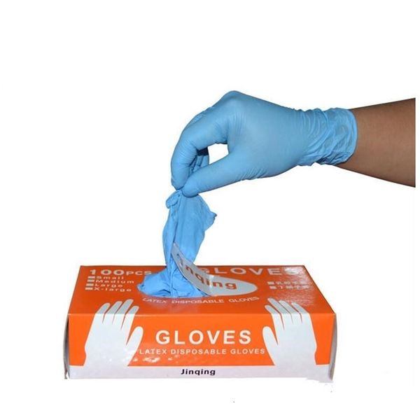 

factoryintrfactory7jokacidproof blue waterproof processing food latex 50 powder-pairs disposable gloves dh_niceshop hzwtp