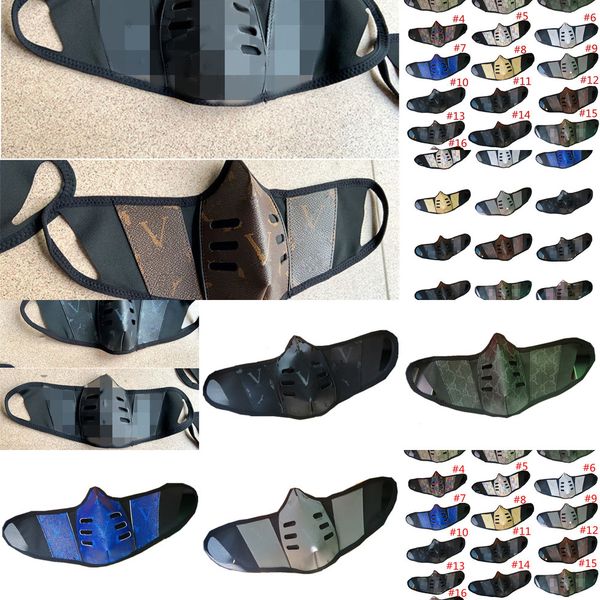 

dustproof comfortable pu breathable leather face mask fashion men women washable mouth cover outdoor sports protective mpb1g