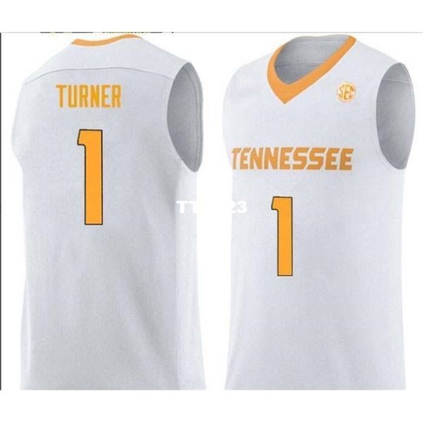 

vintage men tennessee vols lamonte turner #1 college real embroidery jersey size s-4xl or custom any name or number jersey, Black