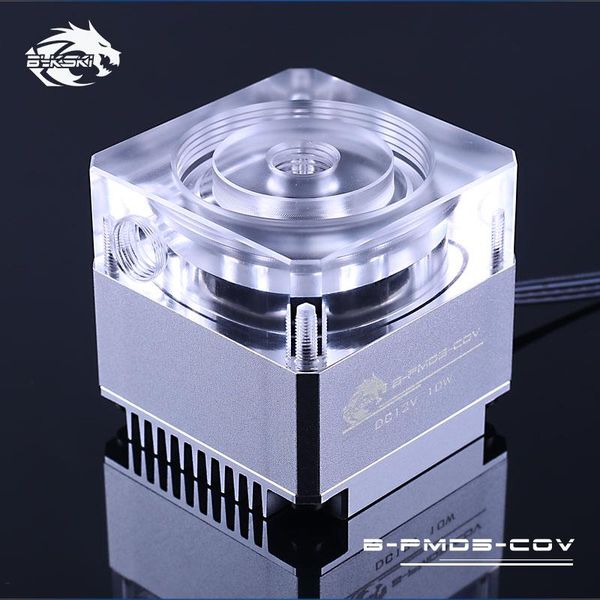 

bykski b-pmd3-cov 5v rgb water cooling pump with heatsink 600l ddc silver