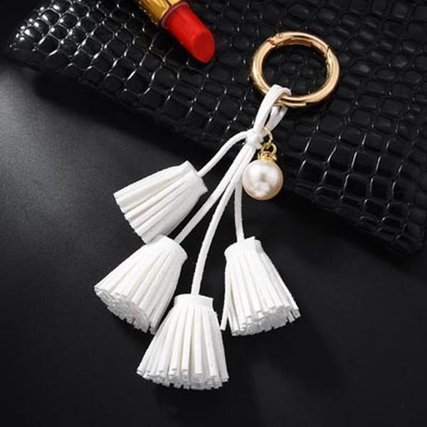 

new personalized gold leather tassel key chain women bag charm key ring valentines day gift women keychain jewelry eh312 h bbyaix