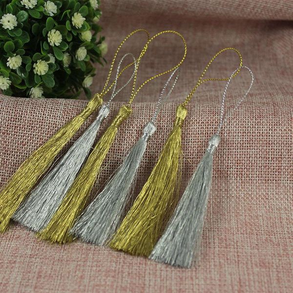 

mibrow 30pcs lot 80mm long gold color rayon thread silk tassels earrings charms tassels for diy jewelry making borlas piel h jllczt