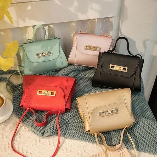 

PU Leather Women Shoulder Bag Handbags Female Purse Metal Lock Girl Mini Crossbody Bag Vintage Small Mini Flap Bolsos