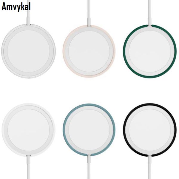 

colorful soft silicone cover for iphone 12 secure for magsafe wireless pad charger wireless magnetic protective cases