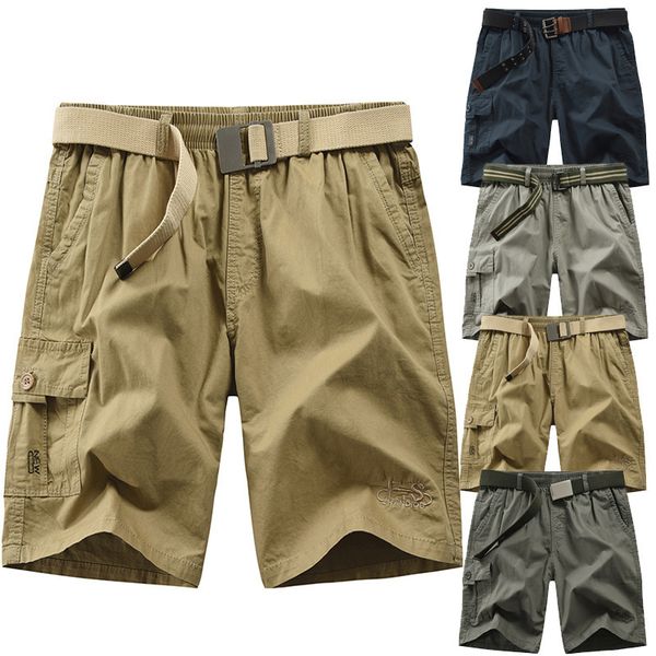 

2020 summer tooling men's youth trend loose five division pants casual large straight shorts, White;black