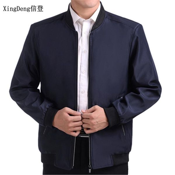 

men's jackets xingdeng 2021 spring autumn fashion men business casual jacket windbreaker clothing male coat thin outwear, Black;brown