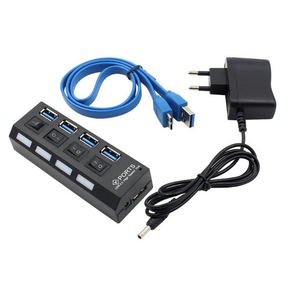 

usb hub high speed usb hub 3.0 with separate four ports compact lightweight power adapter with power supply