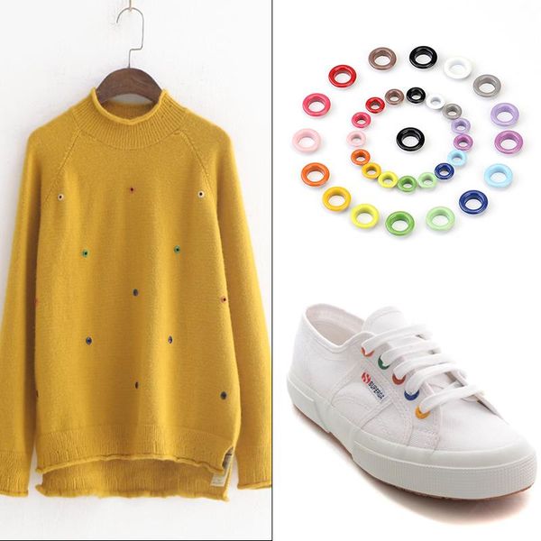 

metal alloy garment eyelets multicolor scrapbook eyelet inner dia. 8mm craft sewing diy accessory 100sets wmtgio