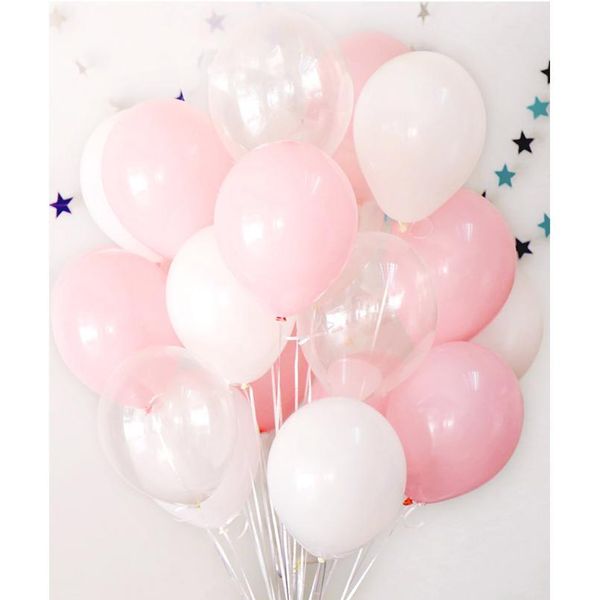 

30pcs 2.3g pink white 2.8g transparent latex helium balloons happy birthday party supplies baby shower wedding decor jlljix