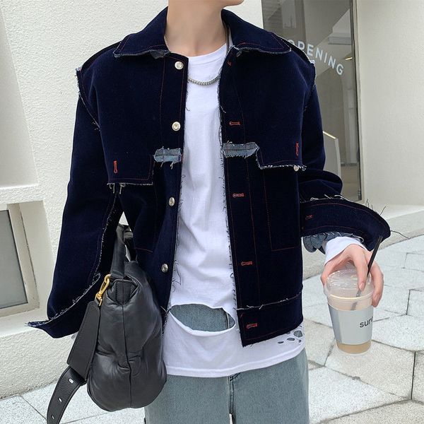 

2021 men's autumn thin new winter pure colour jacket long sleeves fashion male youth wear rvua, Black;brown