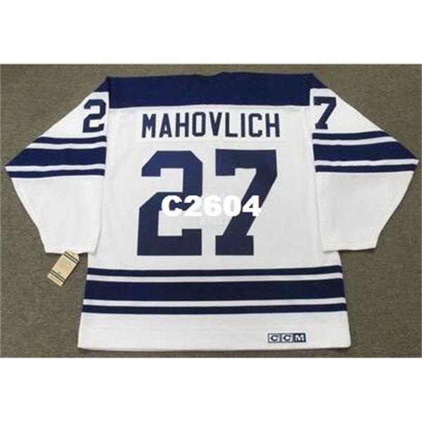 

mens #27 frank mahovlich toronto maple leafs 1967 ccm vintage home away hockey jersey or custom any name or number retro jersey, Black
