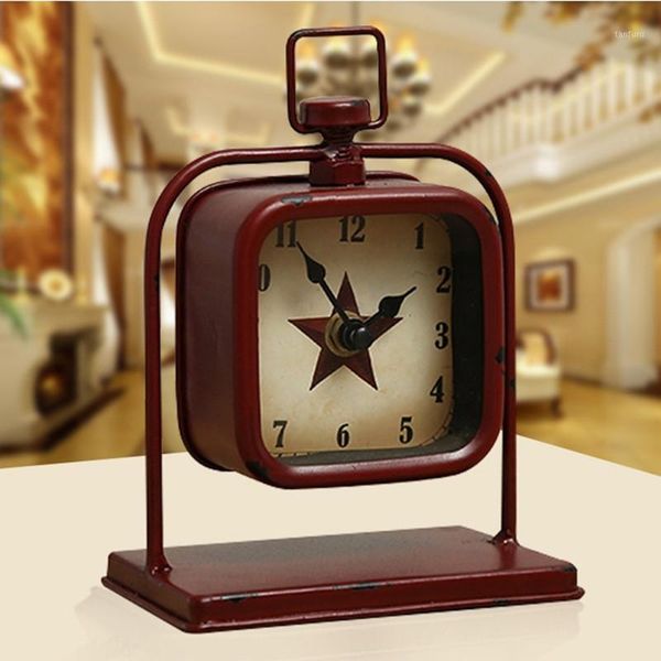 

nordic retro desk clock creative bedroom decoration table watch mute clocks deskliving room decor personality birthday gift1