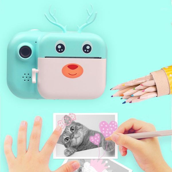 

hd 1080p lens digital kids polaroid children instant print camera with thermal p paper toys camera birthday christmas gifts1