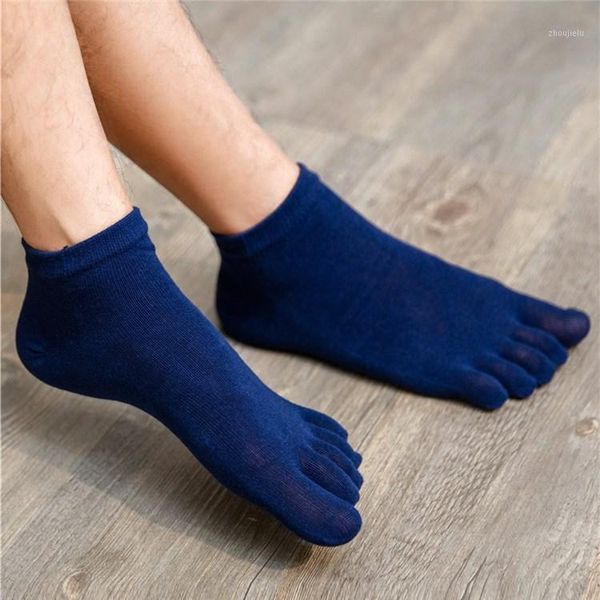 

11colors male five finger socks men's cotton ankle socks comfortable sweat low tube 5 toe 3 pairs1, Black