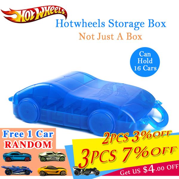 Hot Wheels Kind Spielzeug Auto Aufbewahrungsbox 16 stücke Autos Multi-funktion Tragbare Kunststoff Praktische Box Hotwheels Auto Spielzeug Für kind Geschenk LJ200930