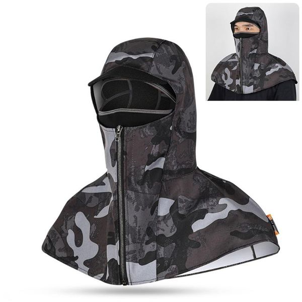 

winter warm bicycle mask windproof shawl riding headgear stretch velvet waterproof bike headwear hat for outdoor hiking cycling, Black