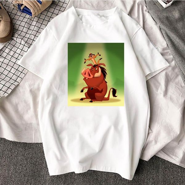 

womens t shirt fashion cartoon print loose large size casual female tshirts o neck short sleeve tee graphic tees, White