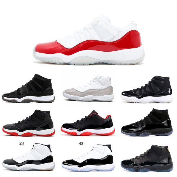 

11 11s shoes bred concord cap and gown sneakerin metallic silver women mens trainers sports sneakers 5.5-13