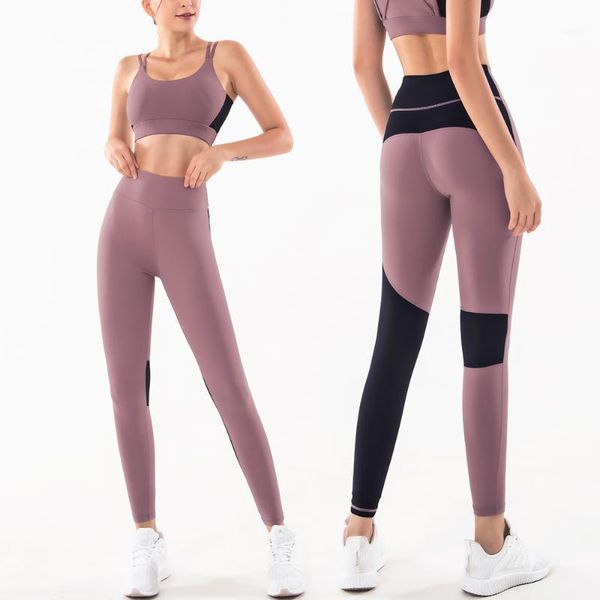

2020 new european and american yoga pants sport leggings women's running pants with high waist and buttock lift1, White;red