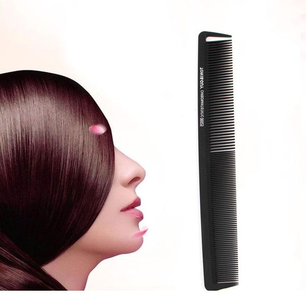 

1pc black plastic fine-tooth hairdressing hair style salon anti-static comb 1 bbyfqw, Silver